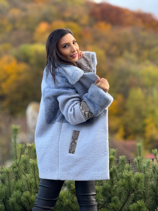 Haina bleo cu blana naturala [8]