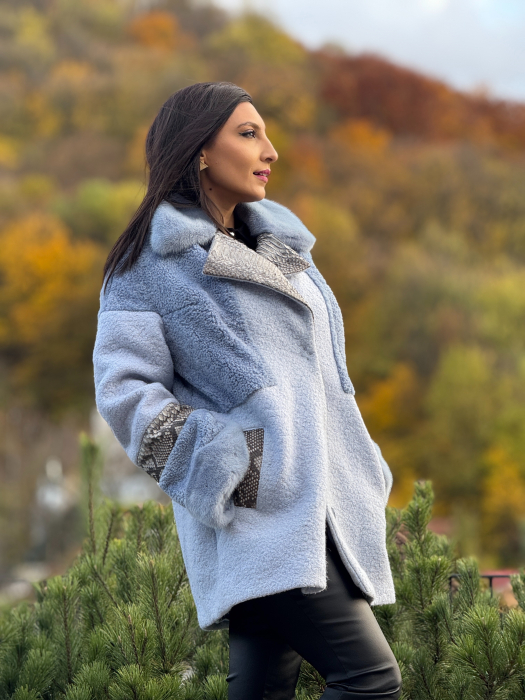 Haina bleo cu blana naturala [2]