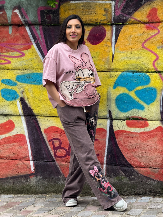 Pantaloni cu print vesel [3]