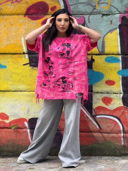 Tricou cu print vesel [3]