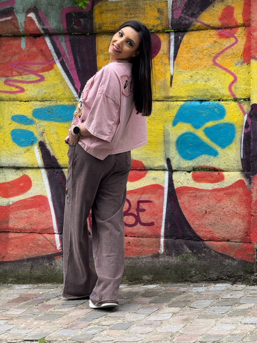 Pantaloni cu print vesel [5]