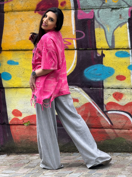 Tricou cu print vesel [4]