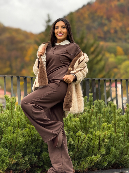 Blanita bej cu dunga maro [7]