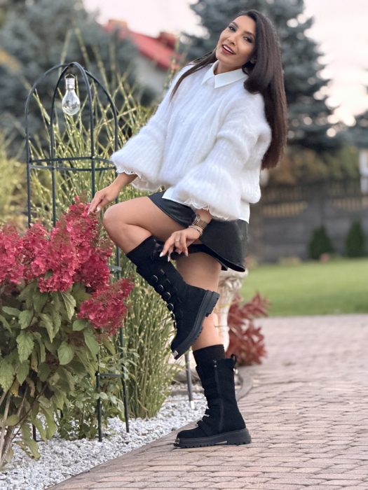 Bluza alba din mohair [6]