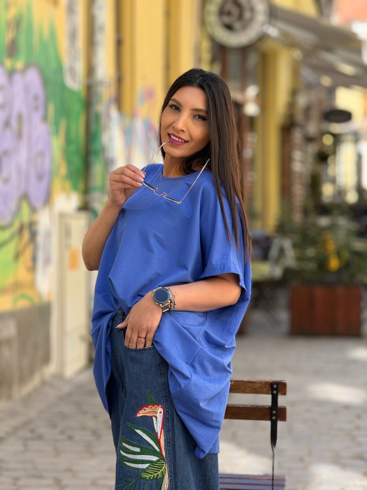 Bluza albastru oversize [3]
