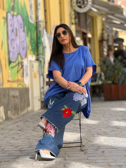 Bluza albastru oversize [6]