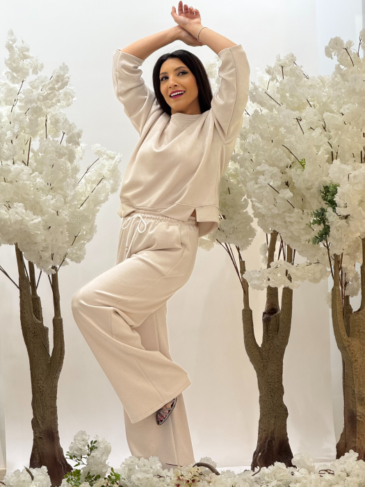 Bluza bej cu pietricele [4]