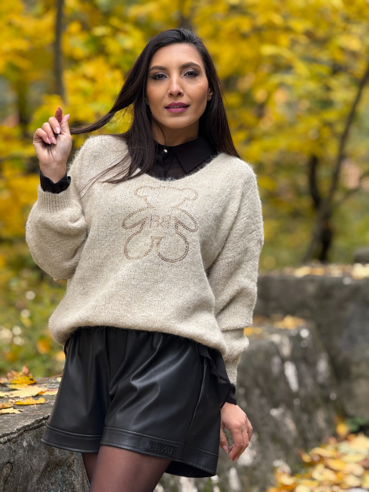 Bluza bej cu ursulet [1]