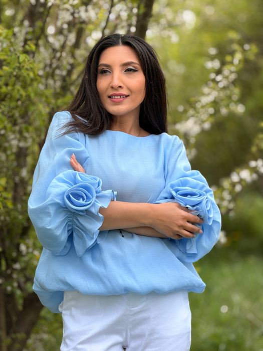 Bluza bleo cu maneci voluminoase [2]