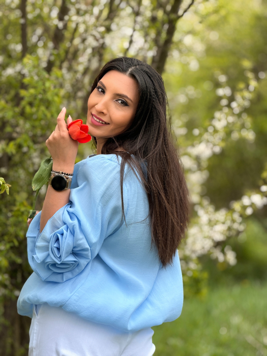 Bluza bleo cu maneci voluminoase [4]