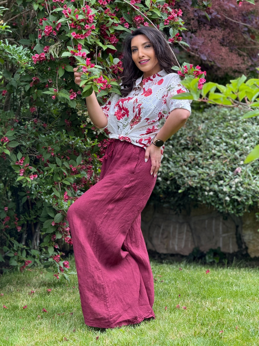 Bluza brodata cu imprimeu floral [2]