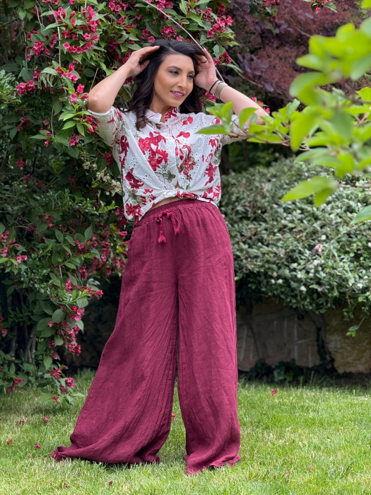 Bluza brodata cu imprimeu floral [3]