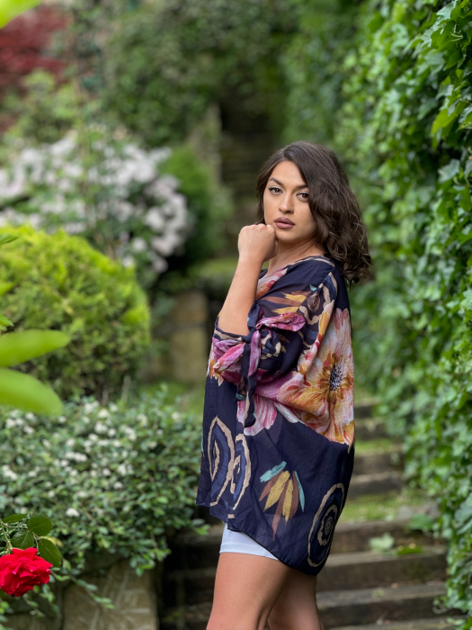 Bluza cu anchior si imprimeu floral [2]