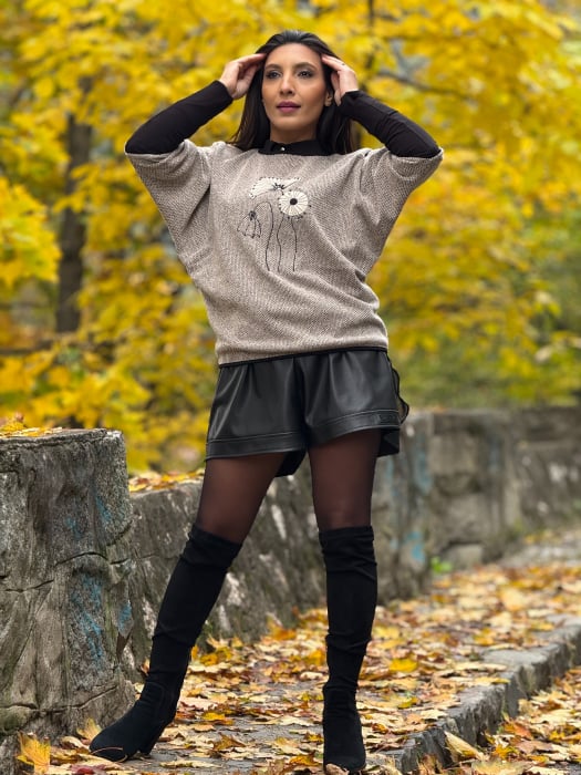 Bluza cu flori cu paiete [2]