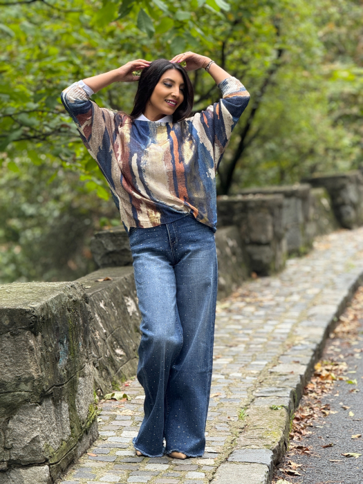 Bluza cu imprimeu abstract [5]