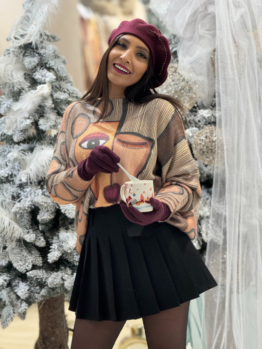 Bluza cu imprimeu abstract [2]