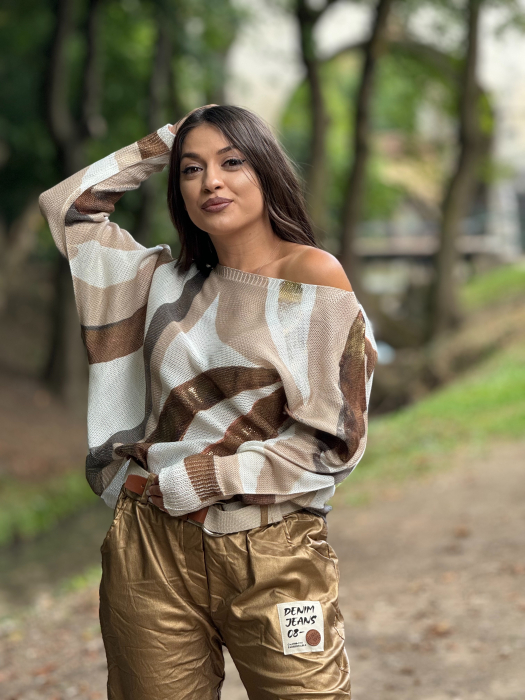 Bluza cu imprimeu abstract [3]