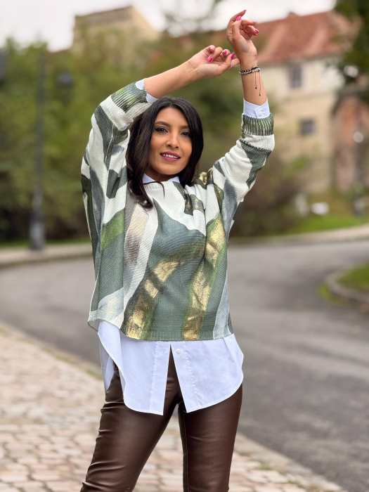 Bluza cu imprimeu abstract [3]