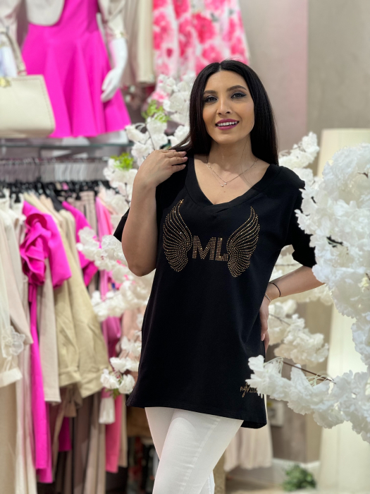 Bluza cu imprimeu aripi si snur [3]