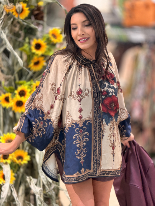 Bluza cu imprimeu bujori [2]
