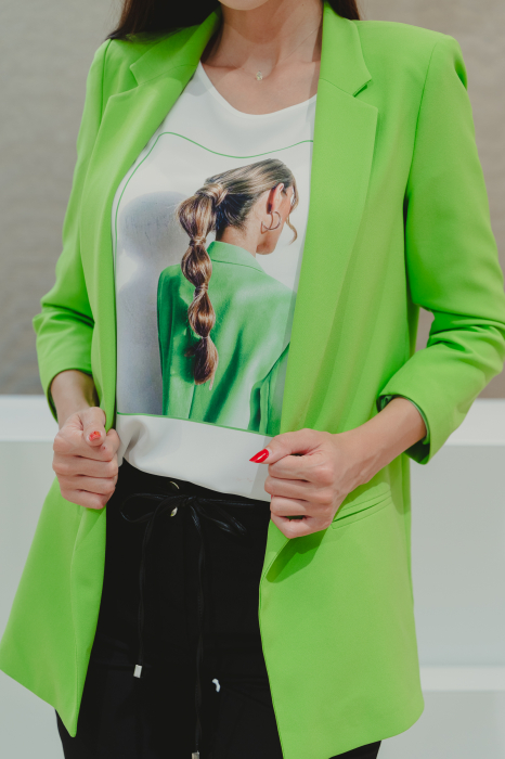 Bluza cu imprimeu fata verde [5]