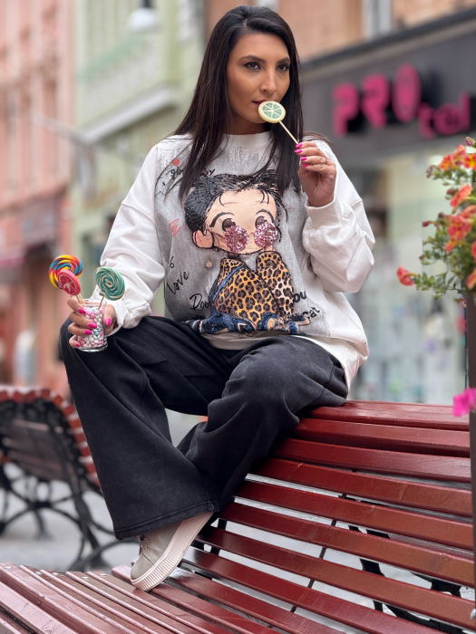 Bluza cu imprimeu fetita cu codite [2]