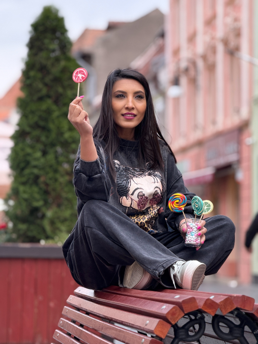 Bluza cu imprimeu fetita cu codite [1]