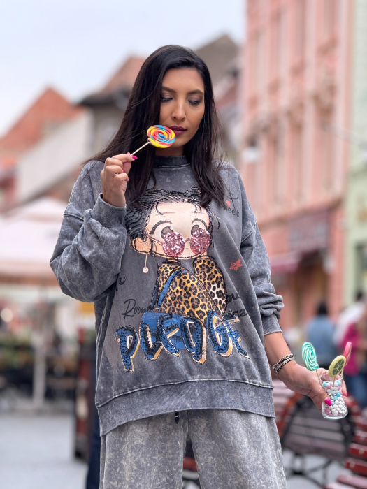 Bluza cu imprimeu fetita cu codite [4]