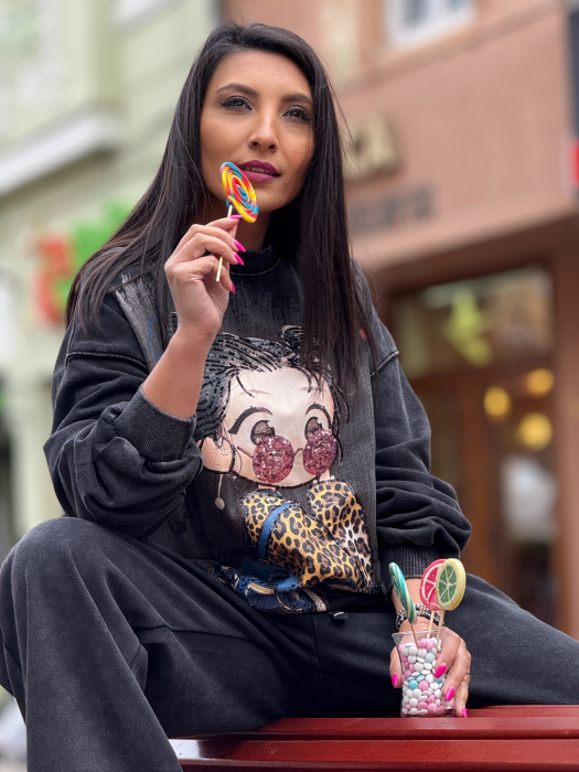 Bluza cu imprimeu fetita cu codite [3]