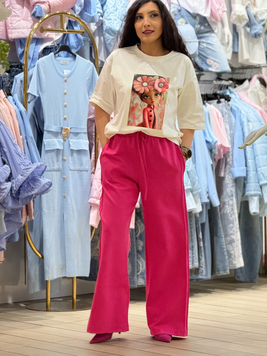 Bluza cu imprimeu fetita cu flori in par [7]