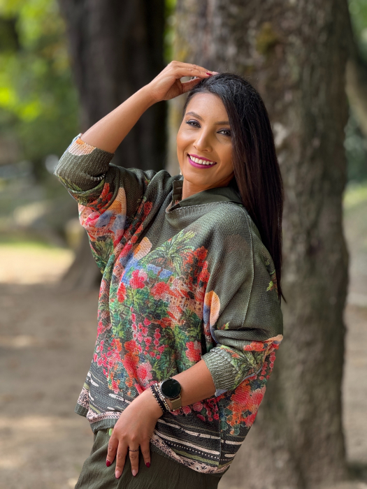 Bluza cu imprimeu floral [3]