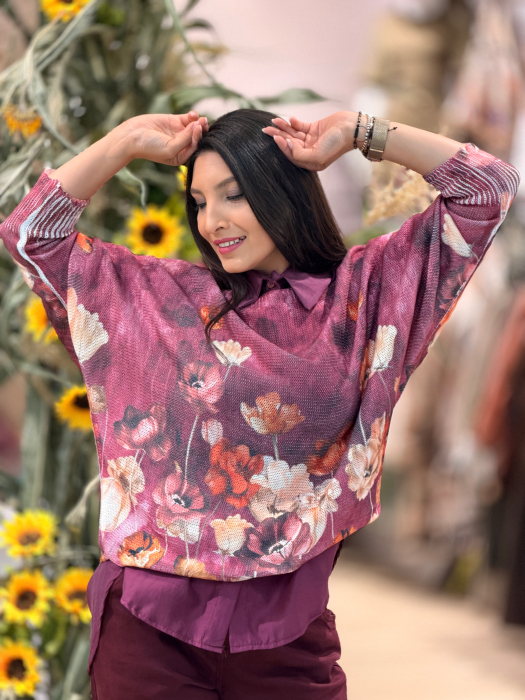 Bluza cu imprimeu floricele [3]