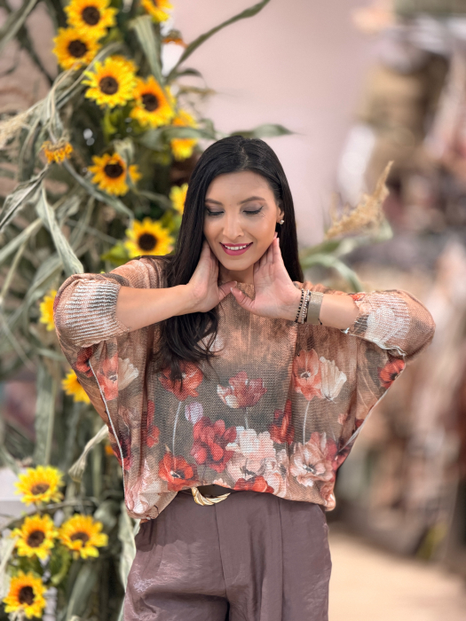 Bluza cu imprimeu floricele [5]