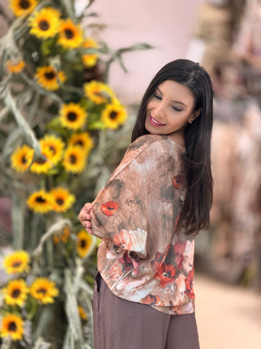 Bluza cu imprimeu floricele [3]
