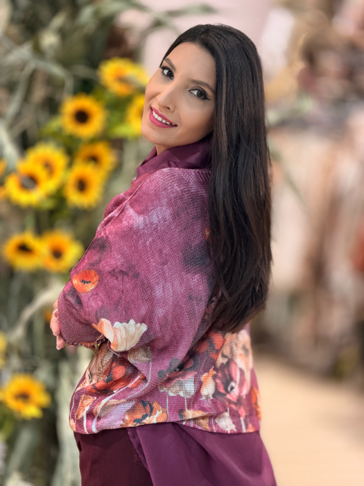 Bluza cu imprimeu floricele [4]