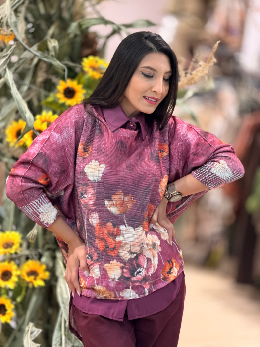 Bluza cu imprimeu floricele [5]