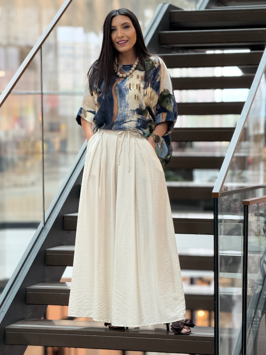 Bluza cu imprimeu pictural [2]
