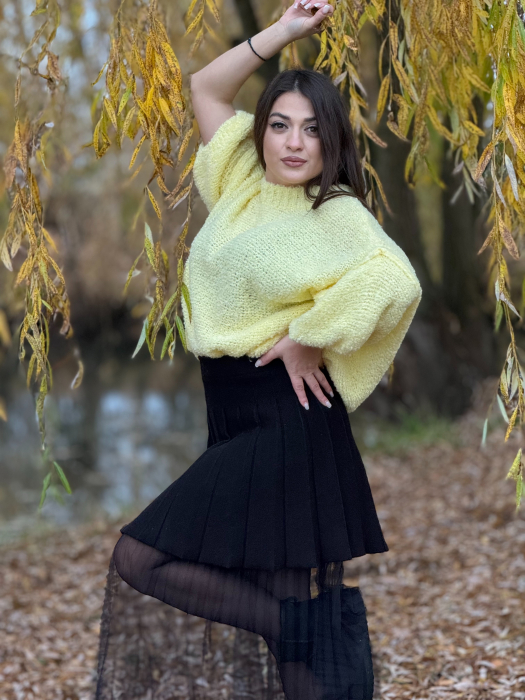 Bluza cu maneca trei sfert buclata [3]