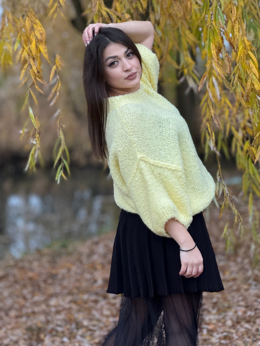 Bluza cu maneca trei sfert buclata [1]