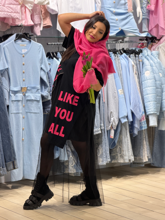 Bluza cu tulle  si pietricele aplicate [5]