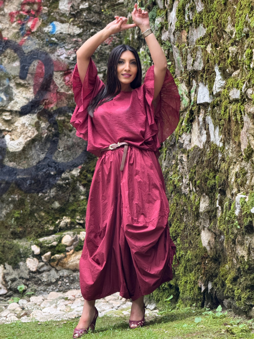 Bluza din bumbac 100% cu volanase [5]