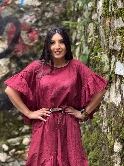 Bluza din bumbac 100% cu volanase [2]