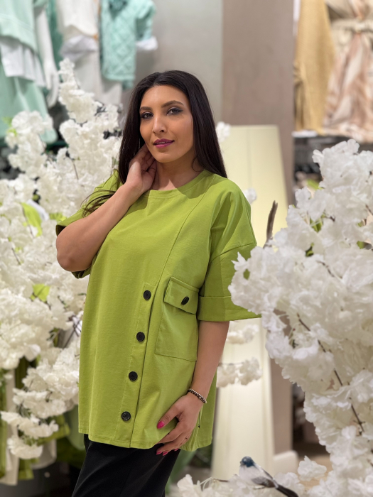 Bluza din bumbac cu 2 nasturi [2]
