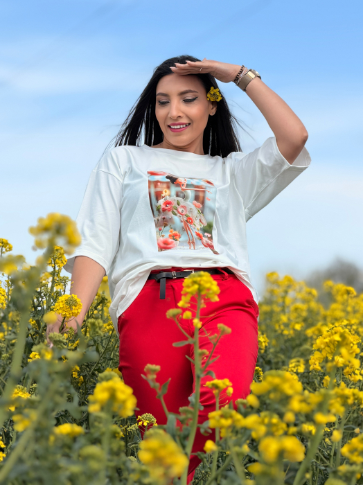 Bluza din bumbac cu imprimeu  balerina [5]