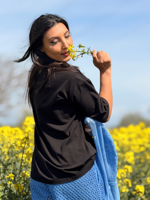 Bluza din bumbac cu imprimeu fetita in hamac [7]