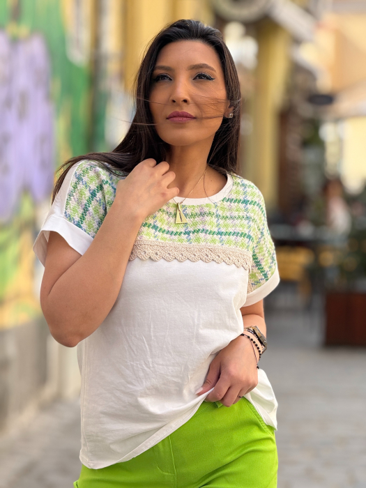 Bluza din bumbac cu patratele [2]