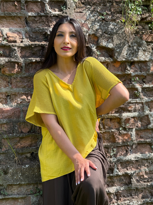 Bluza din in cu snur la spate [3]