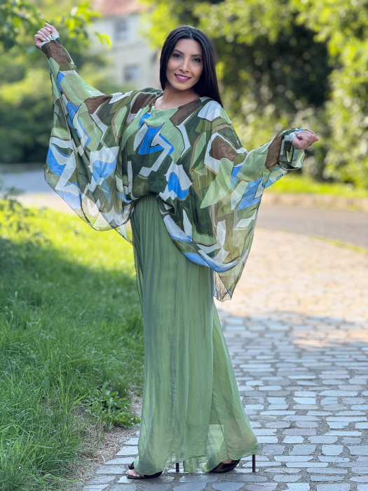 Bluza din matase cu forme geometrice [3]