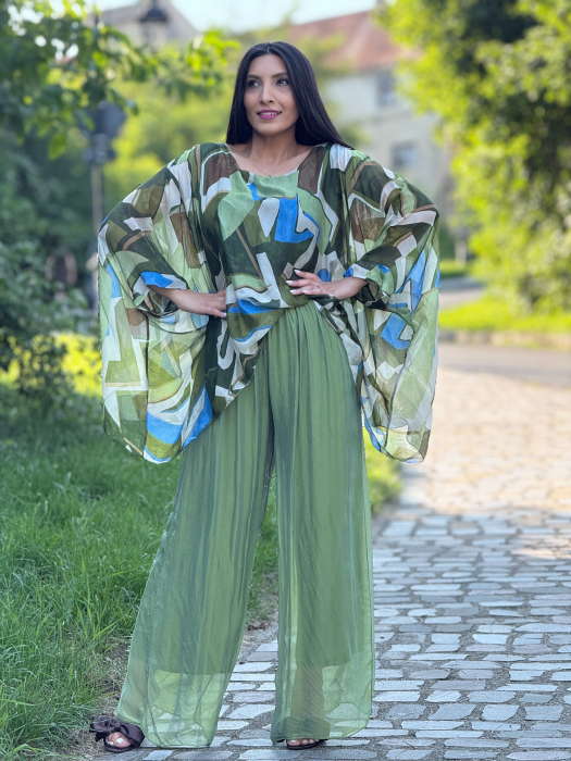 Bluza din matase cu forme geometrice [4]