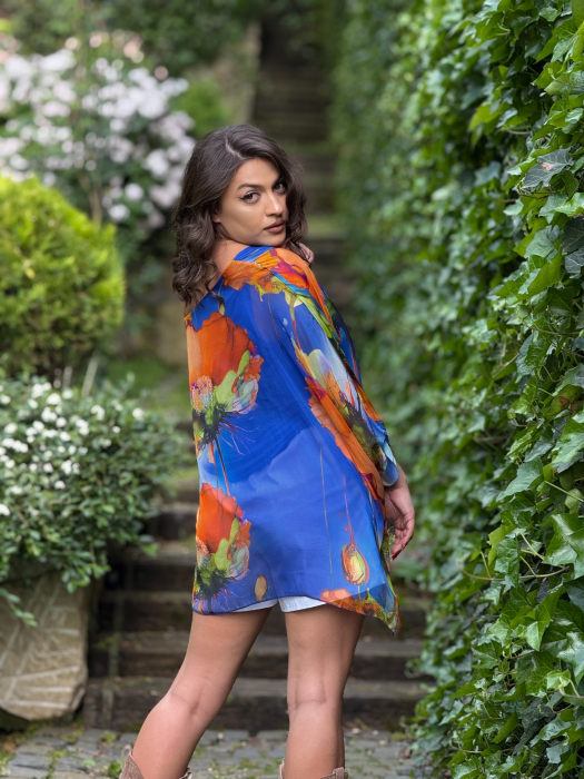 Bluza din matase cu imprimeu floral [2]
